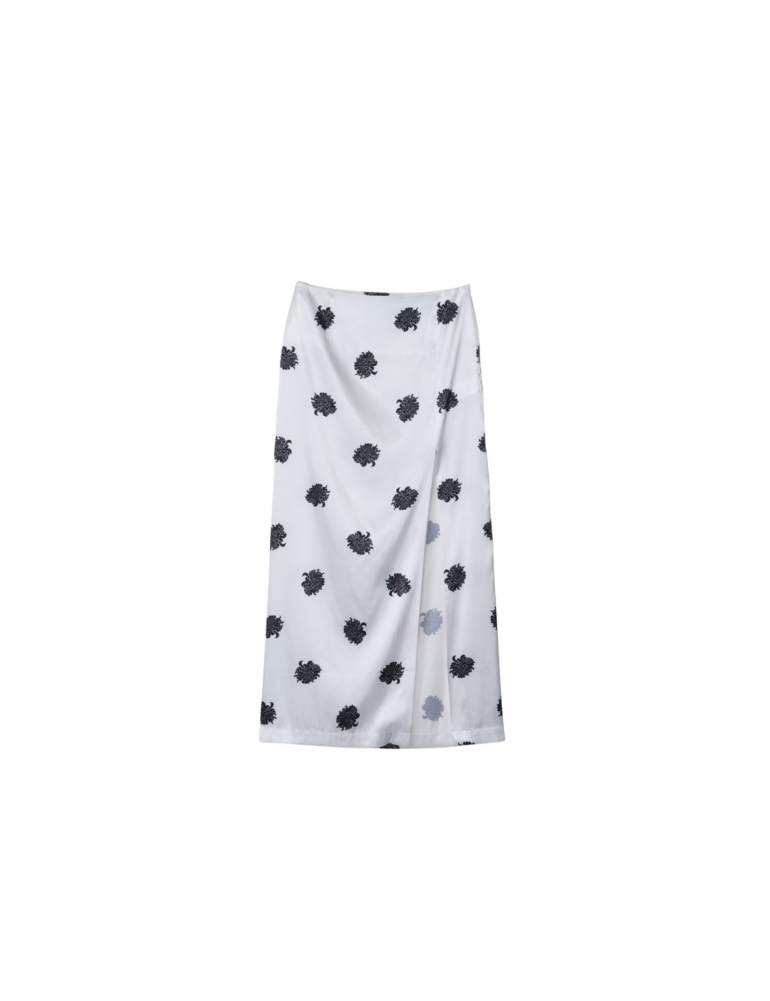 Serene Satin Style Up Skirt / Gofun(White)