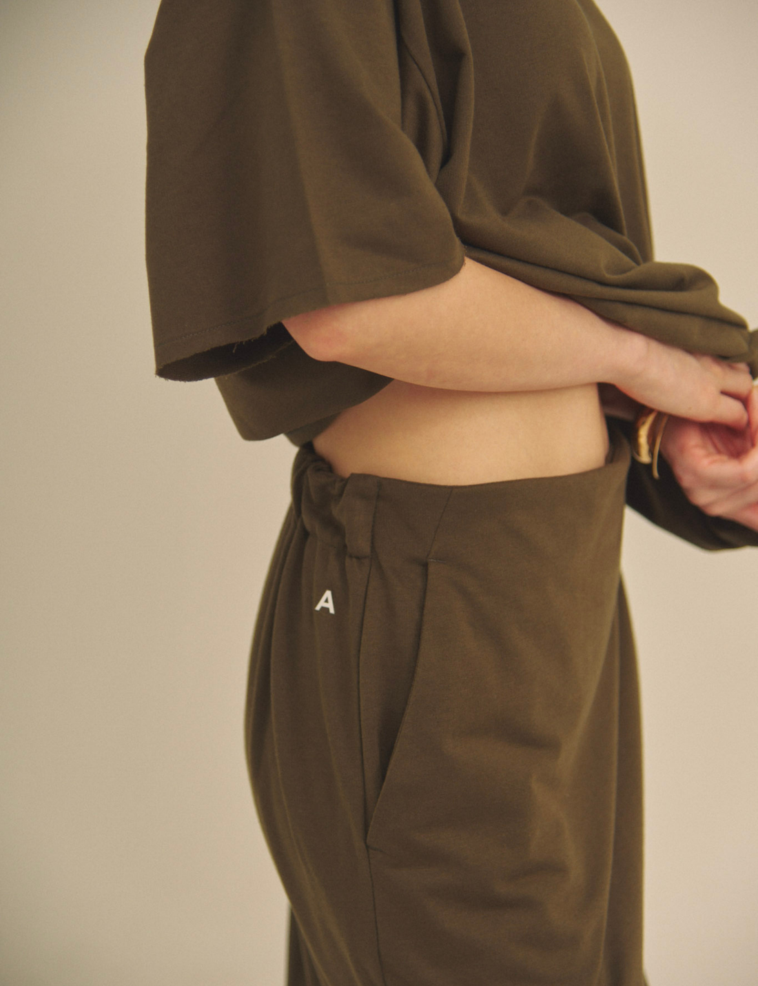 Gentle Line Lounge Skirt / 松葉(khaki)