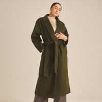 【11月中旬発送】Elegant Kimono Long Coat / 抹茶色(matcha)