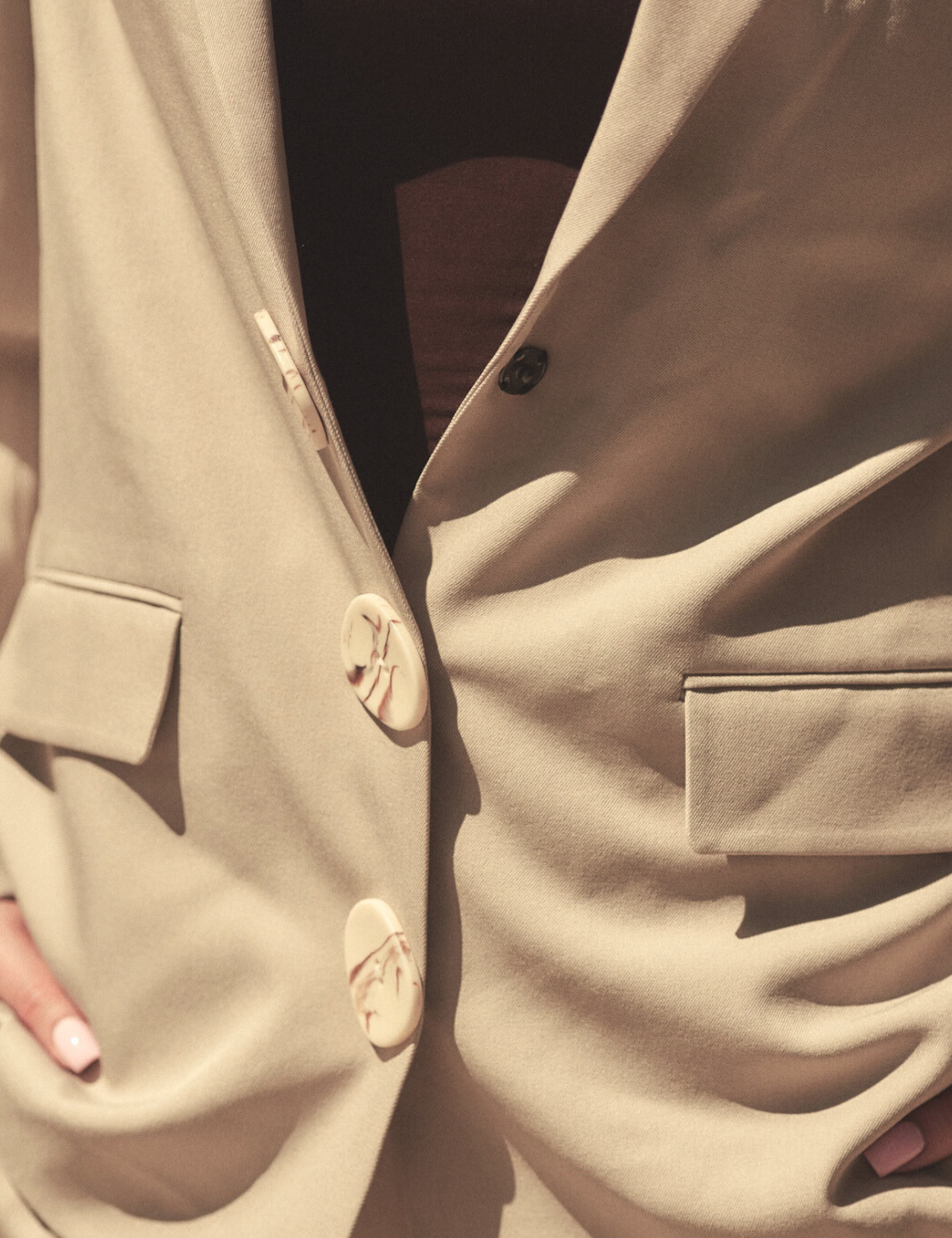 Urban Frame Stone Blazer / 亜麻(sand beige)