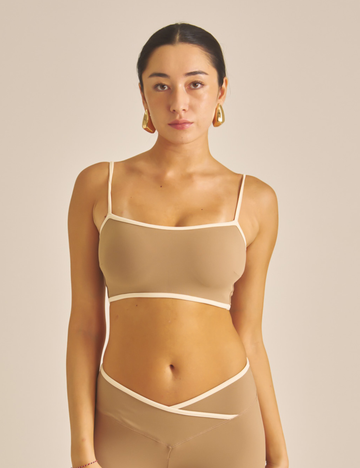Maple Cross Bra / 白茶(beige)