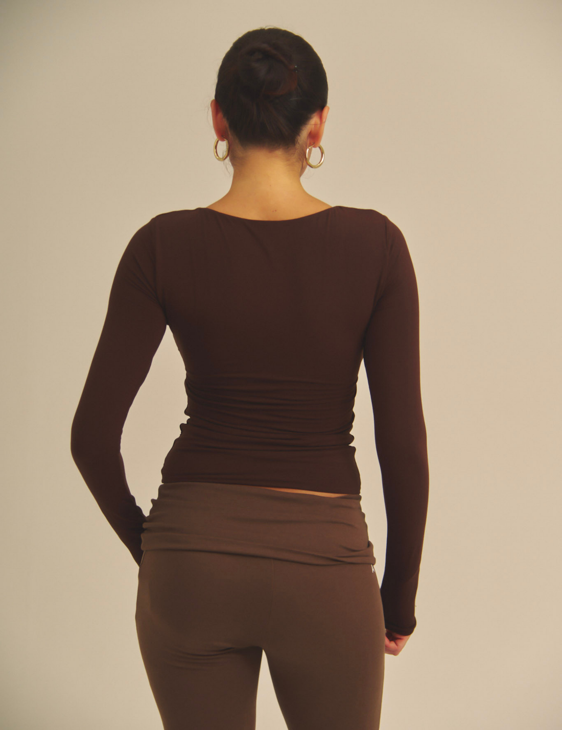 Aurafit V-Line Padded Longsleeve / 焦茶(dark brown)