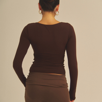 Aurafit V-Line Padded Longsleeve / 焦茶(dark brown)