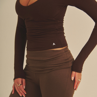 Aurafit V-Line Padded Longsleeve / 焦茶(dark brown)