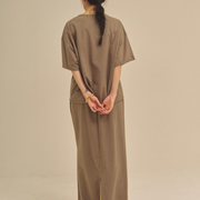 Gentle Line Lounge Skirt / 紫鼠(charcoal)