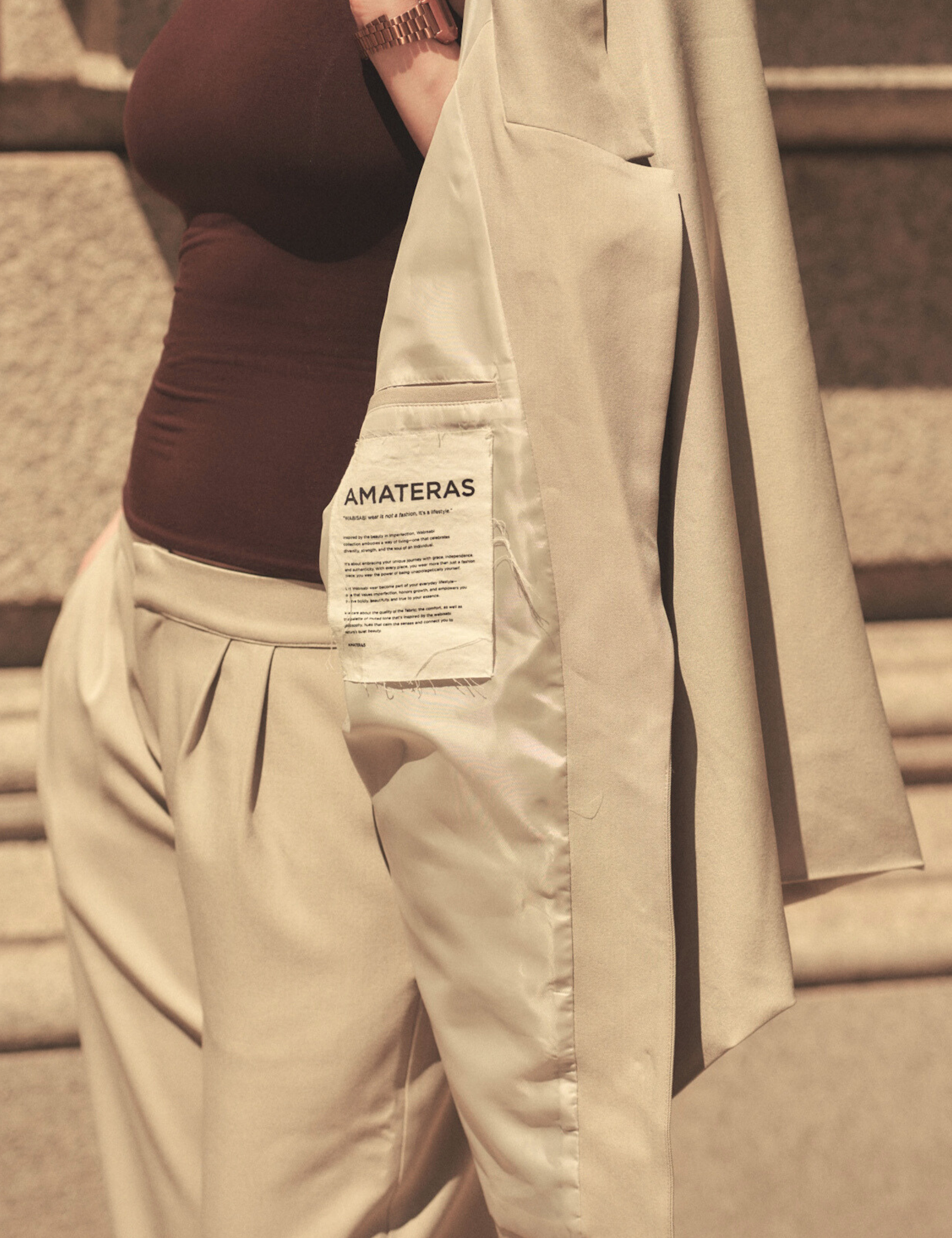 Urban Frame Stone Blazer / 亜麻(sand beige)