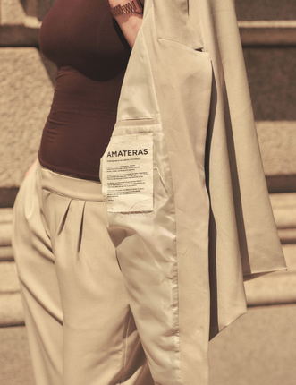 Urban Frame Stone Blazer / 亜麻(sand beige)