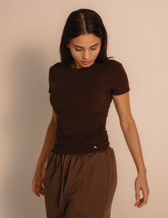 AuraFit Padded Tee / 枯茶(brown)