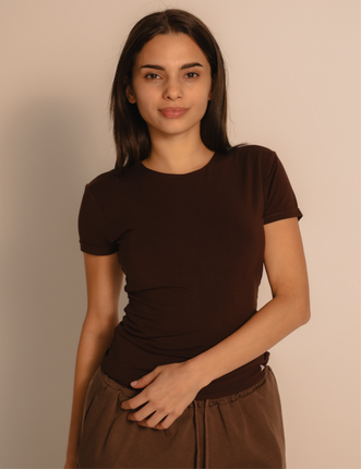 AuraFit Padded Tee / 枯茶(brown)