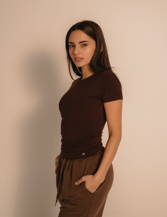 AuraFit Padded Tee / 枯茶(brown)