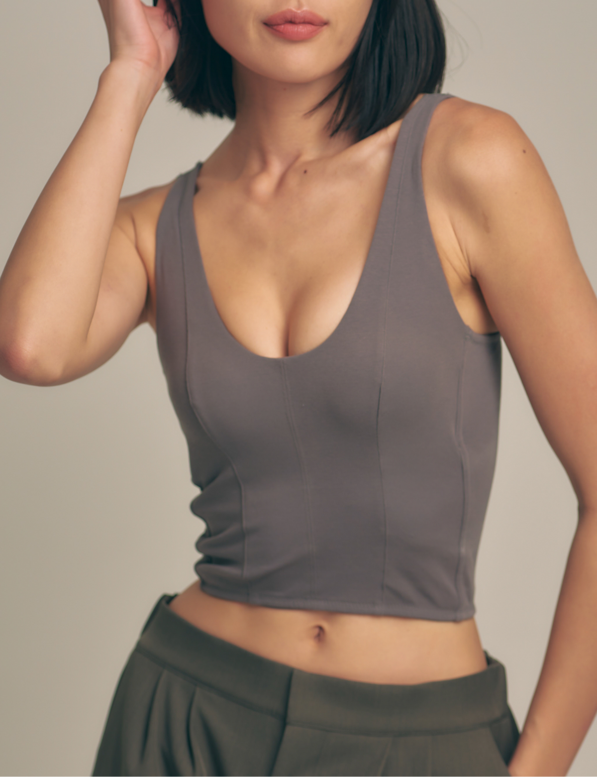 Dreamy Tanktop / 薄墨(gray) – AMATERASJAPAN