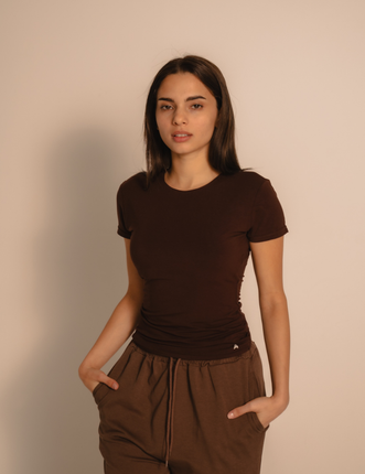 AuraFit Padded Tee / 枯茶(brown)