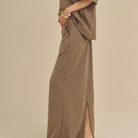 Gentle Line Lounge Skirt / 紫鼠(charcoal)