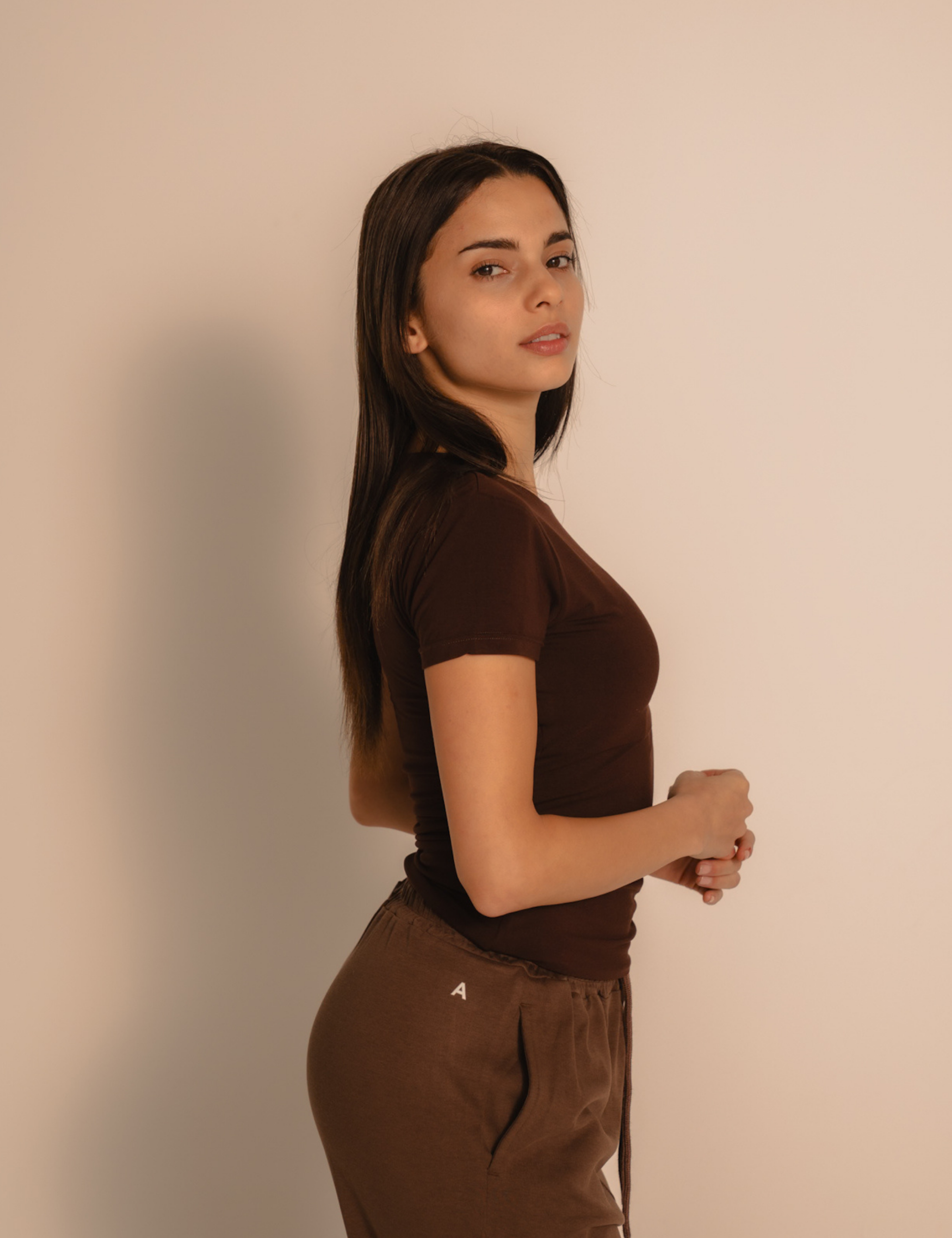 AuraFit Padded Tee / 枯茶(brown)