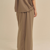 Gentle Line Lounge Skirt / 紫鼠(charcoal)