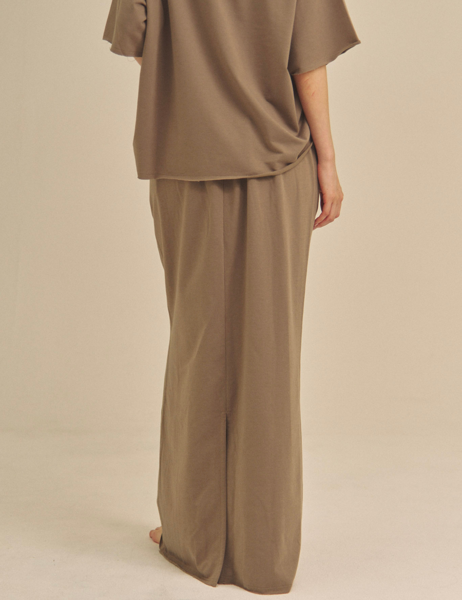 Gentle Line Lounge Skirt / 紫鼠(charcoal)