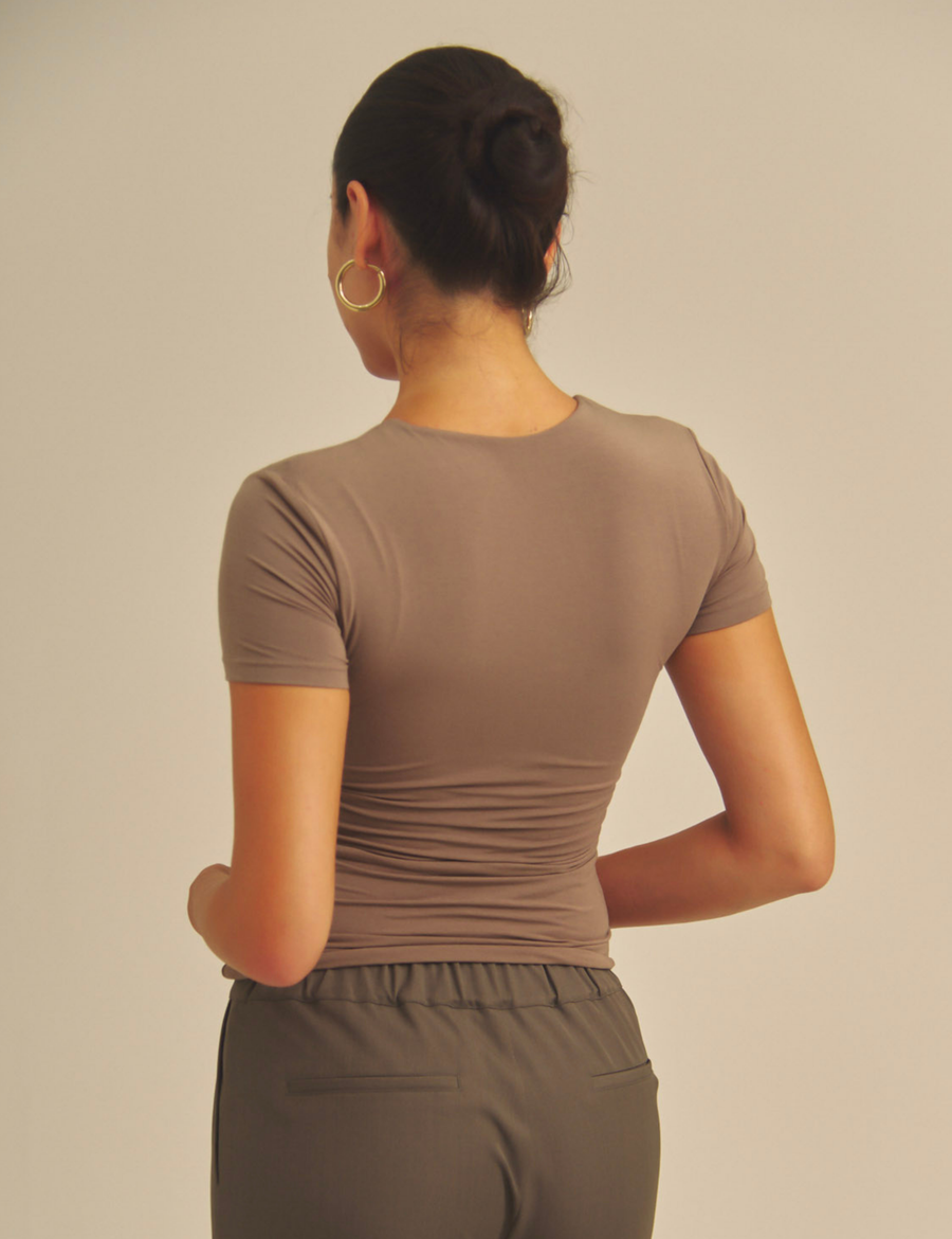 Aurafit Padded Tee / 紫鼠(charcoal)