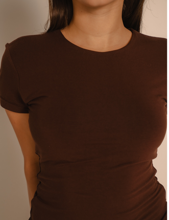 AuraFit Padded Tee / 枯茶(brown)