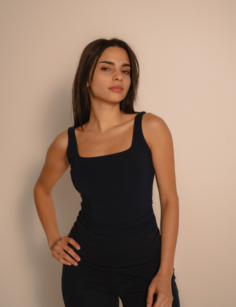 AuraFit Elegant Padded Tank / 濃藍(navy)