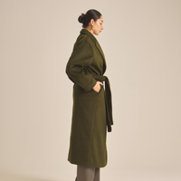 【11月中旬発送】Elegant Kimono Long Coat / 抹茶色(matcha)