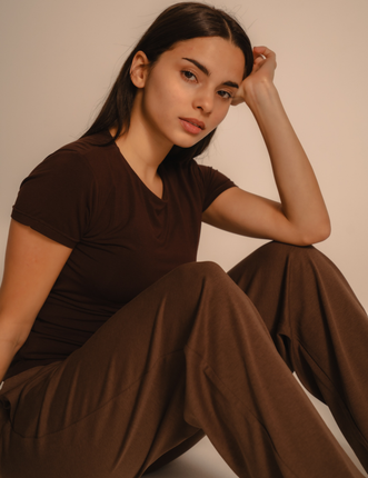AuraFit Padded Tee / 枯茶(brown)