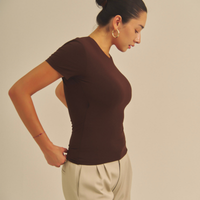 Aurafit Padded Tee / 焦茶(dark brown)