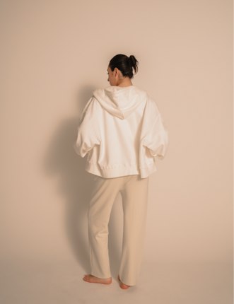 Reversible Luxe Hoodie / 胡粉(off white)