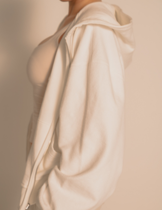 Reversible Luxe Hoodie / 胡粉(off white)