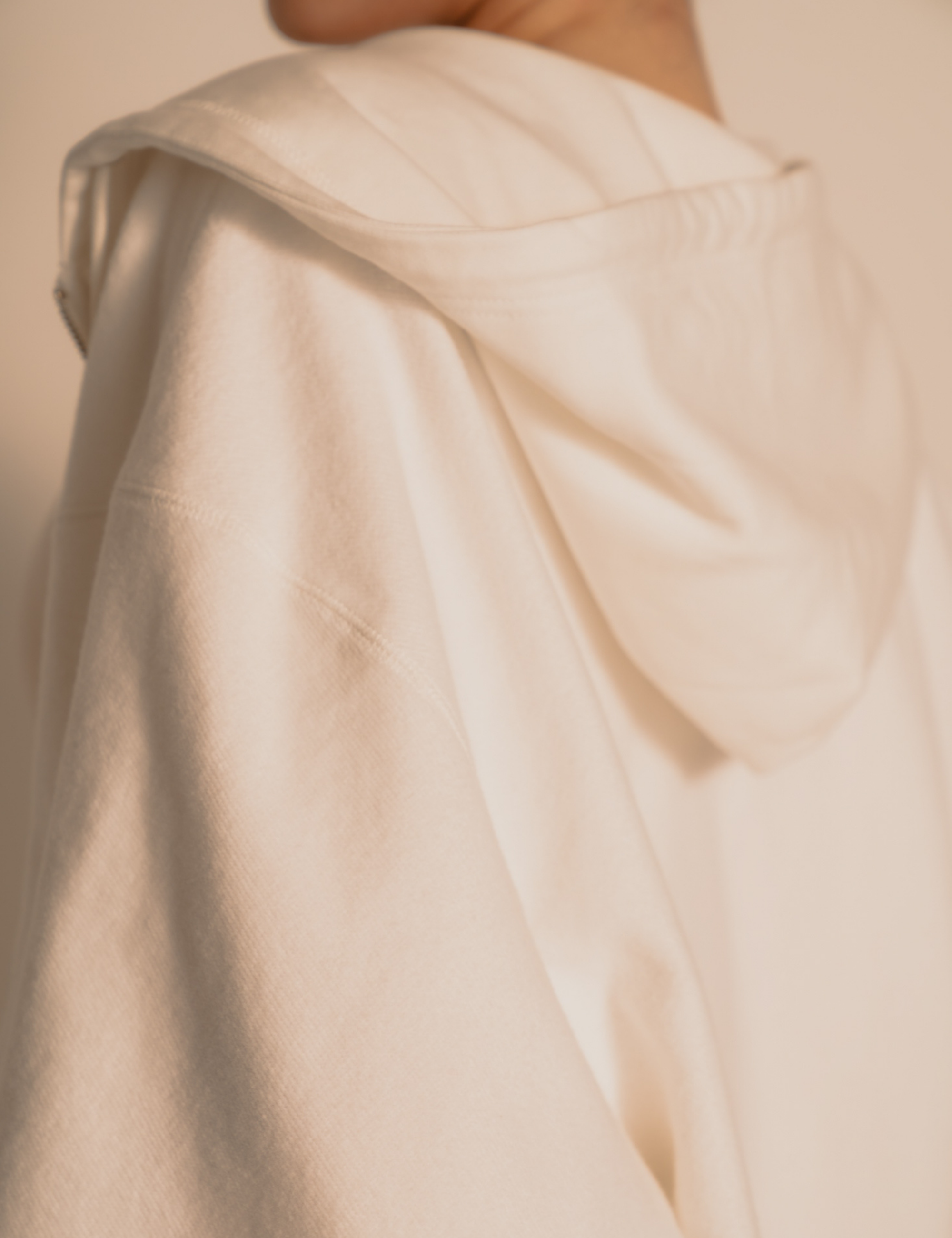 Reversible Luxe Hoodie / 胡粉(off white)
