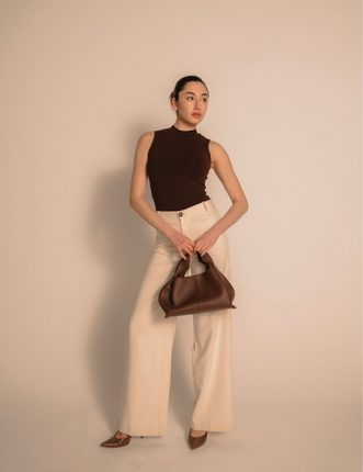 AuraFit NeckHug Padded Tank / 枯茶(brown)