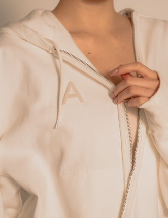 Reversible Luxe Hoodie / 胡粉(off white)