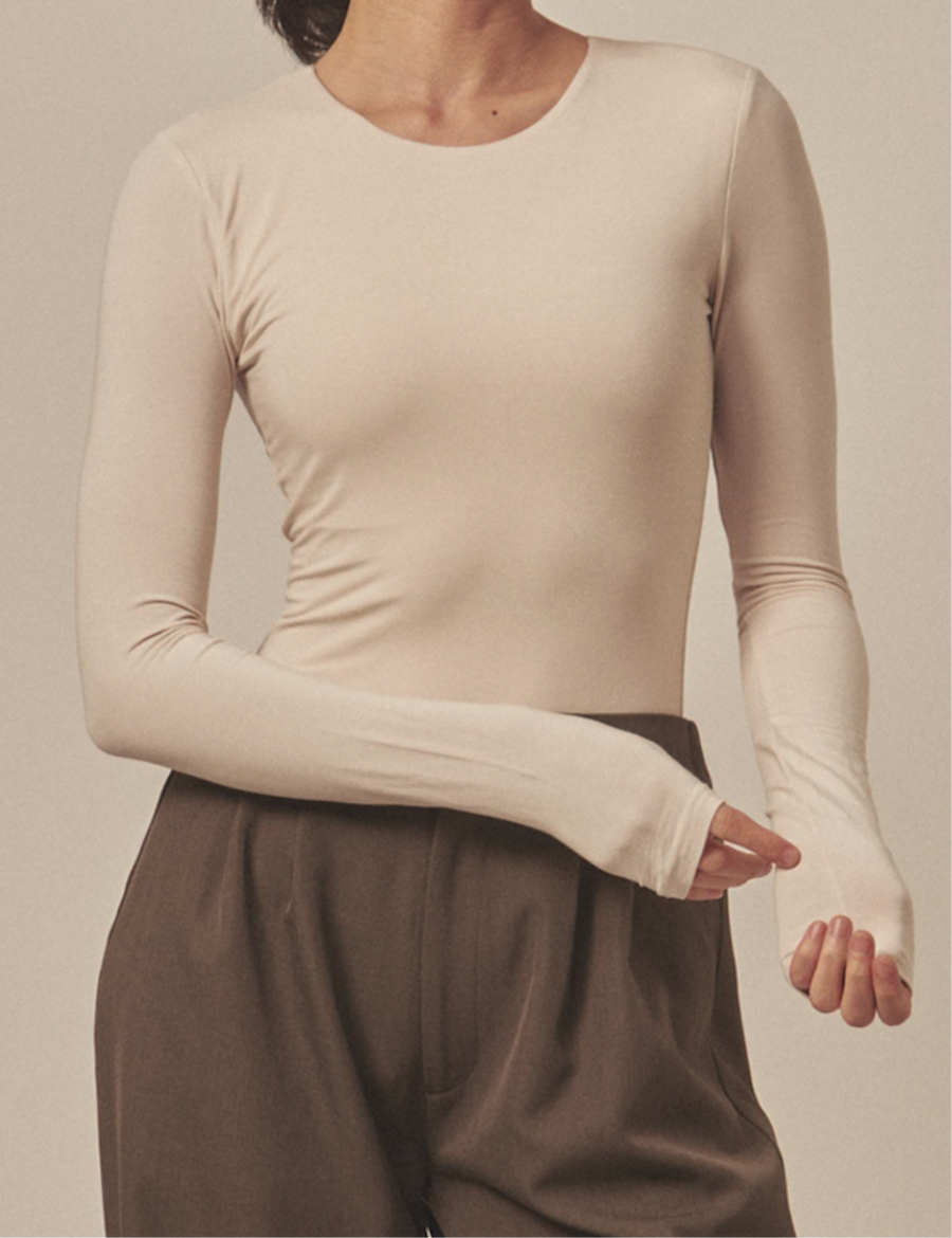 AuraFit Padded Bodysuit / 胡粉(off white)