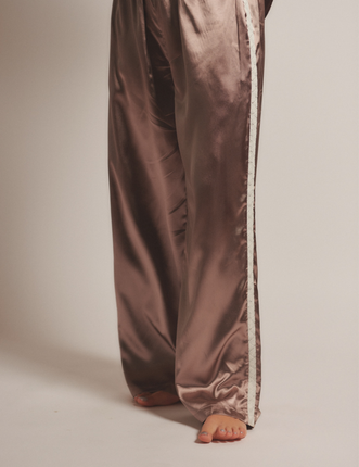 Sunlit Winery Silky Pants / 枯茶(brown)