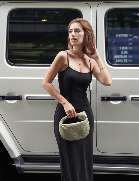 Dreamy×WABISABI style up camisole dress / 墨(black)