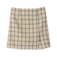tweed slit mini skirt