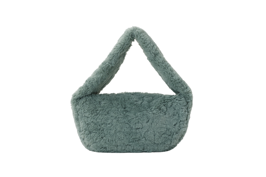 winter fuzzy shoulder bag