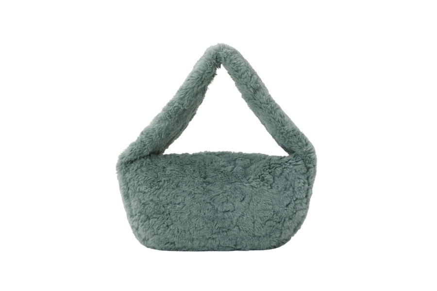 winter fuzzy shoulder bag / 薄花(light blue)
