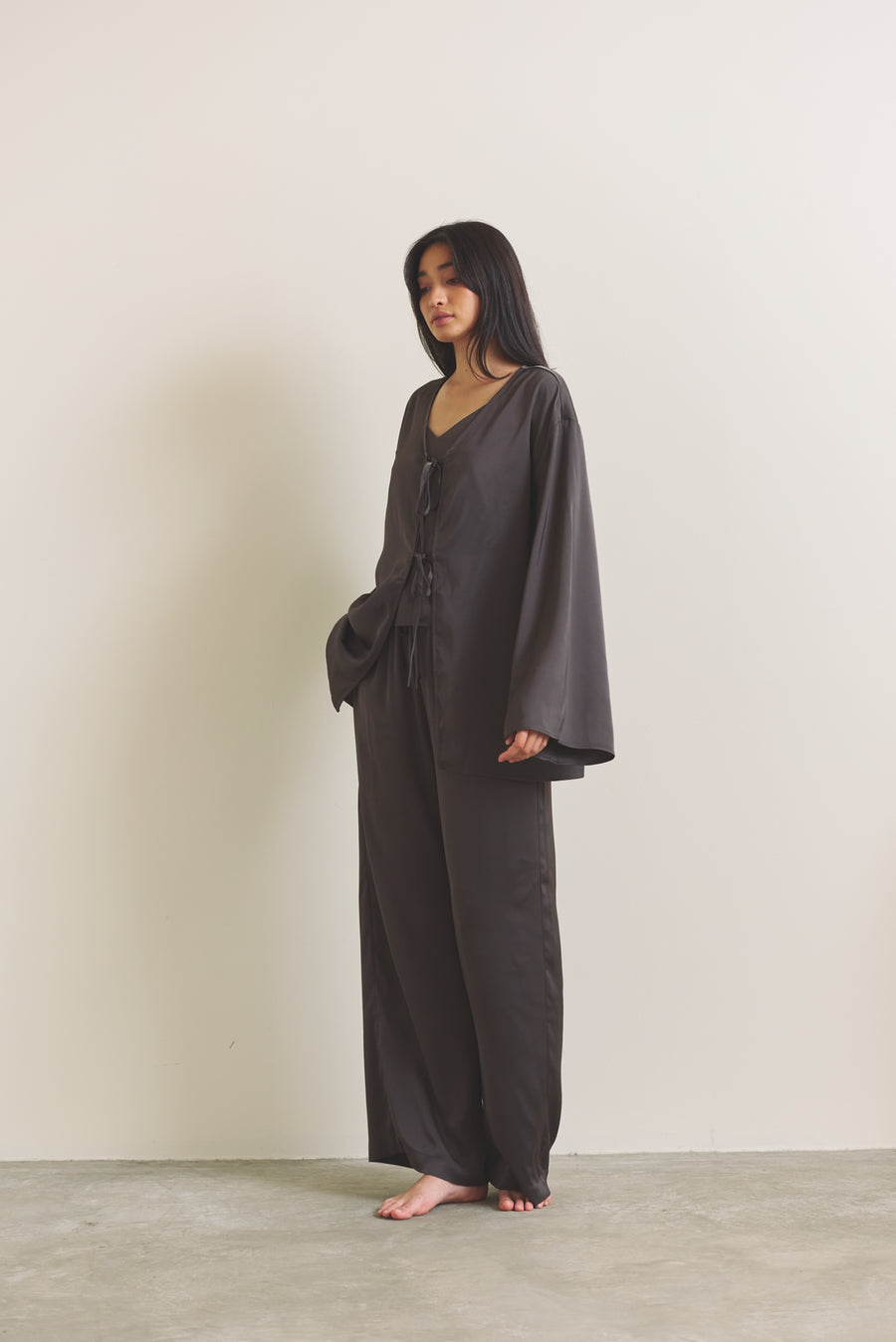 Soft Terra Satin Haori / 枯茶(brown)