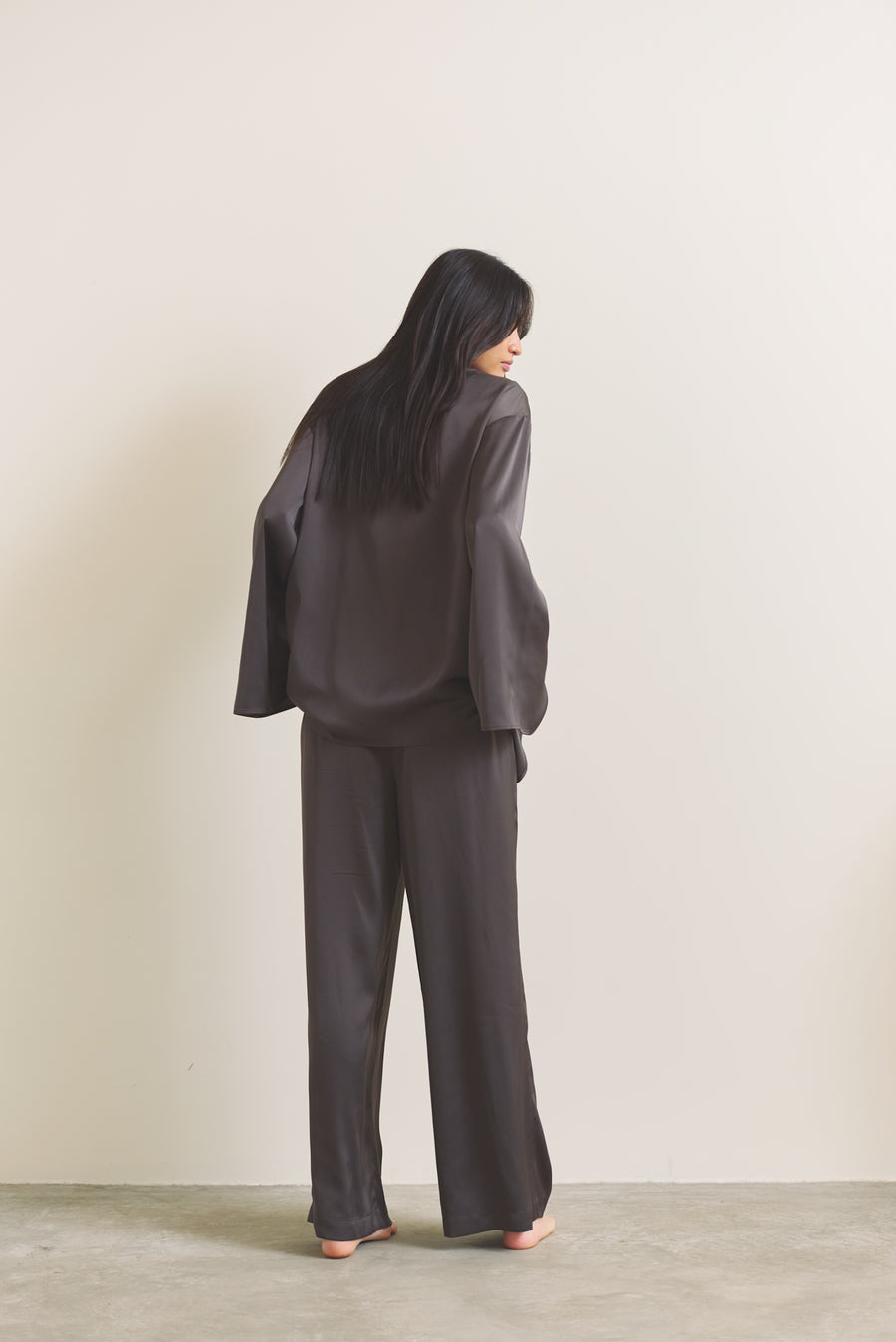 Soft Terra Satin Haori / 枯茶(brown)