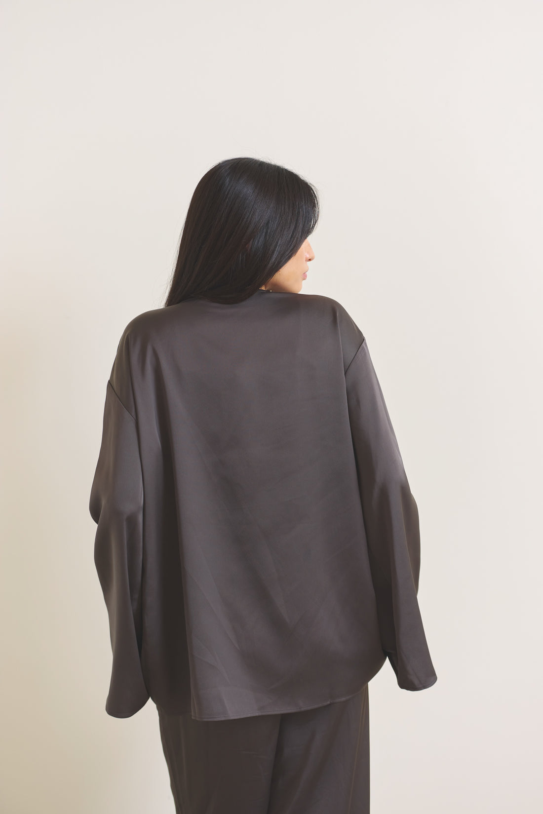 Soft Terra Satin Haori / 枯茶(brown)
