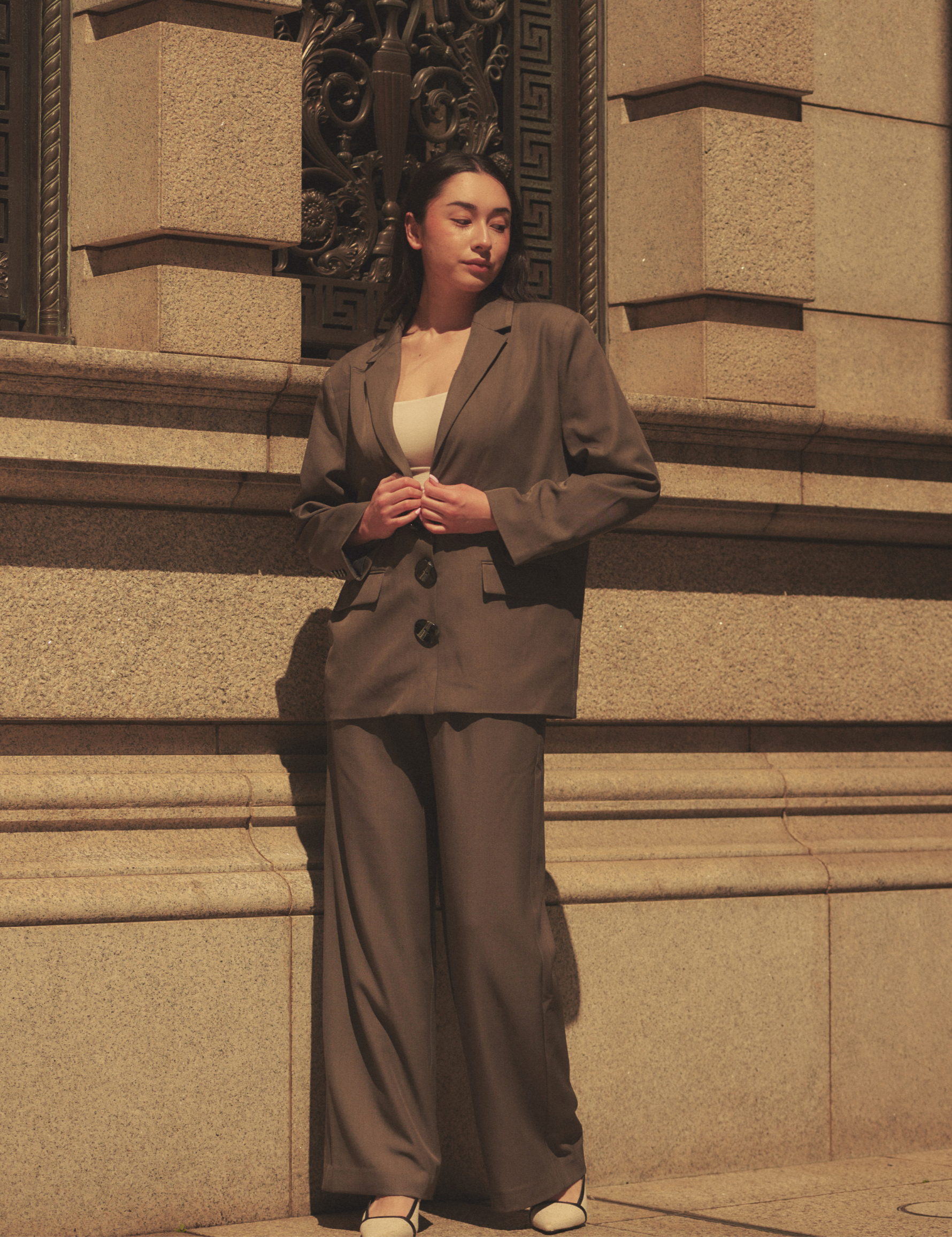 Urban Frame Stone Blazer / 薄墨(gray)