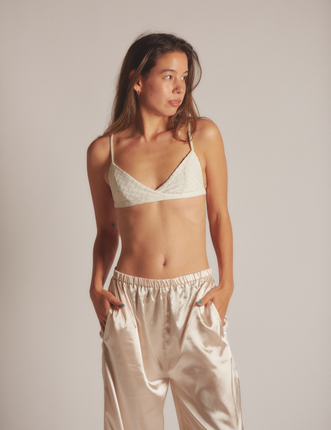Sunlit Winery Silky Bralette / 亜麻(gold)