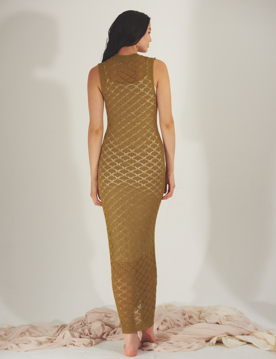 Ocean Breeze Elegant Knit Dress / 抹茶(matcha)