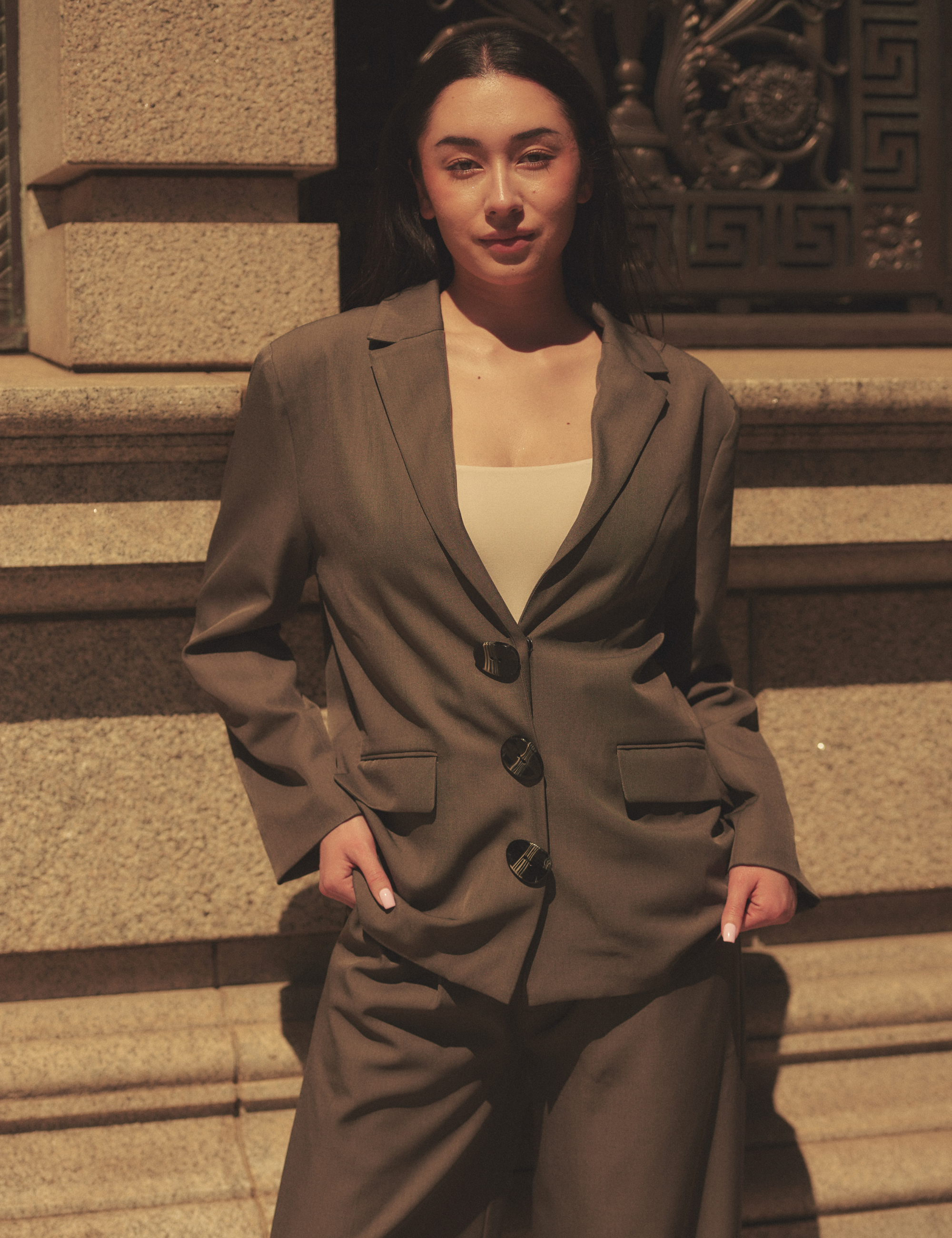 Urban Frame Stone Blazer / 薄墨(gray)