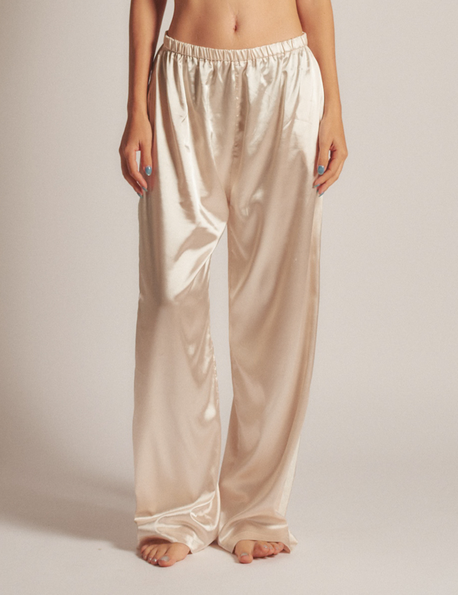 Sunlit Winery Silky Pants / 亜麻(gold)