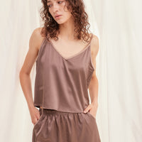 mix and match smooth satin camisole / 蜂蜜(light yellow)
