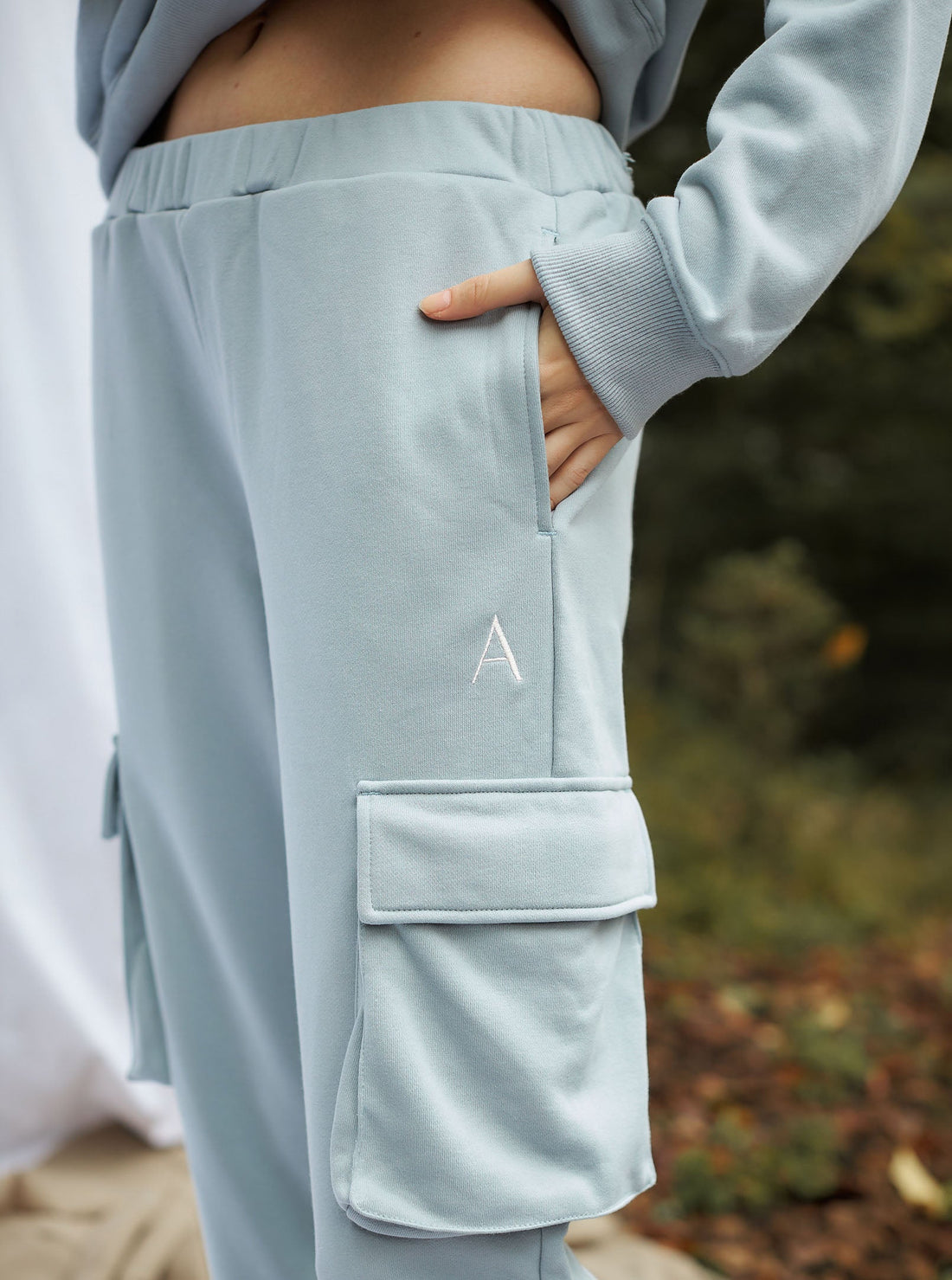 everyday half zip tracksuit / 薄花(light blue)