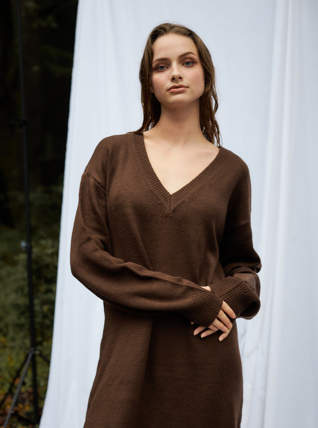 soft knit dress / 枯茶(brown)