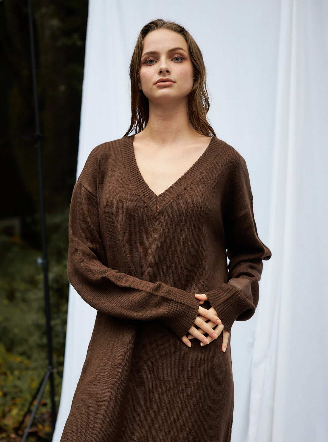 soft knit dress / 枯茶(brown)