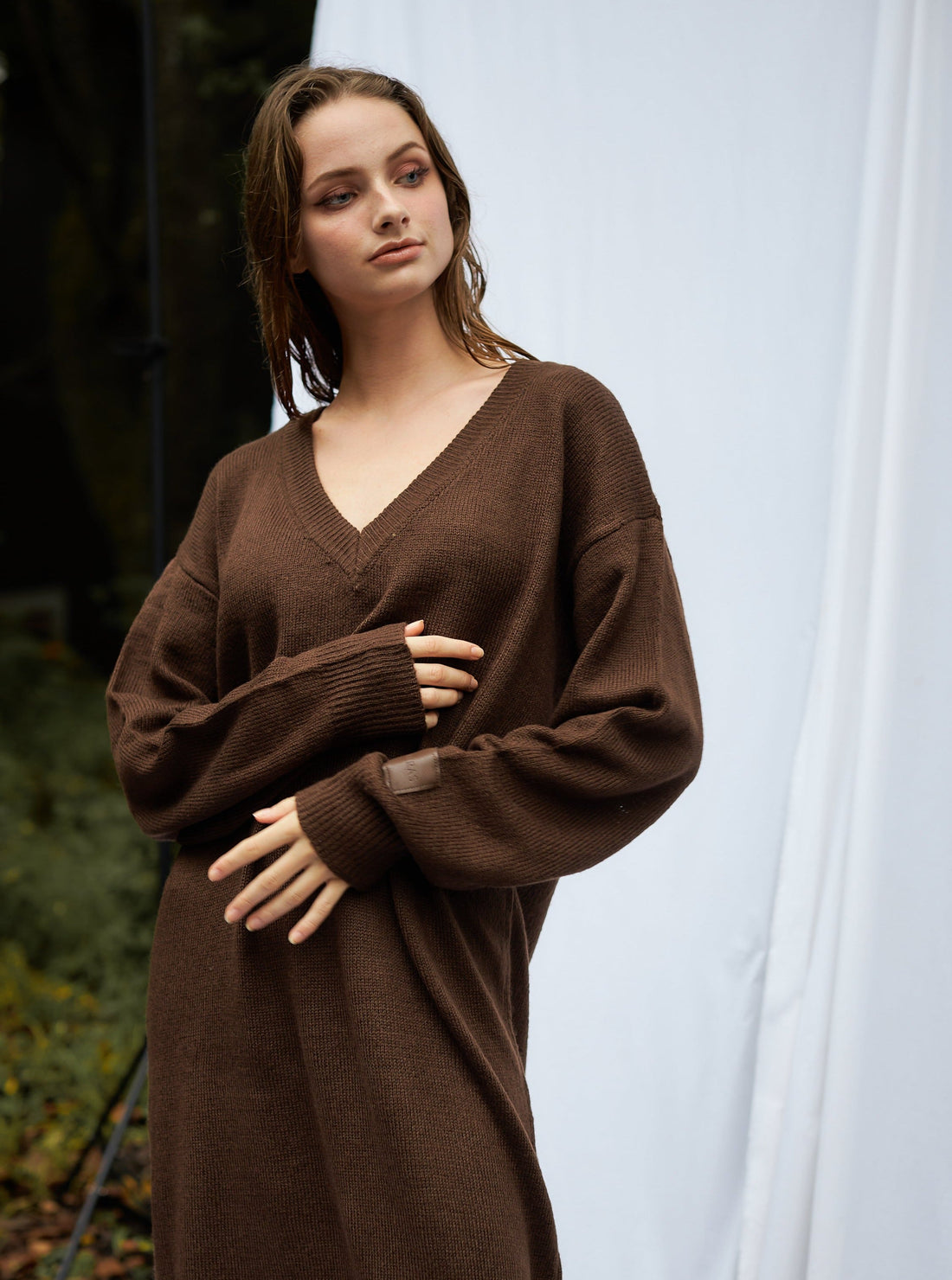 soft knit dress / 枯茶(brown)